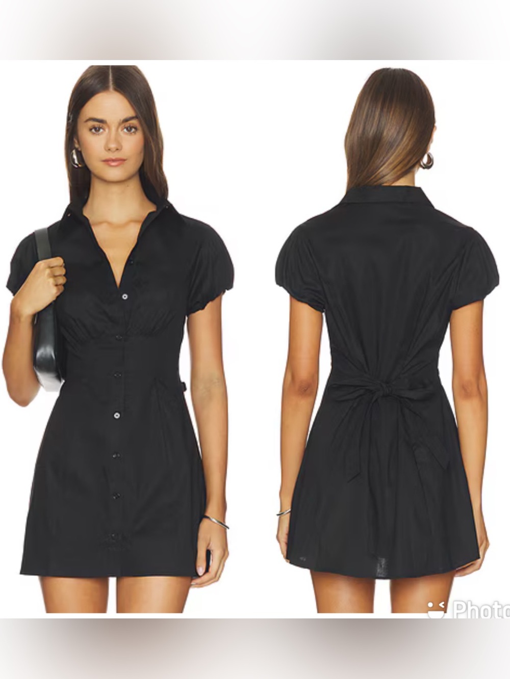NEW Danielle Guizio Liana Mini Dress Black Size Small